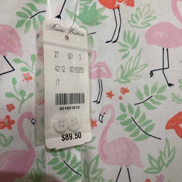 Brooks Brothers Flamingo Print Button-Down Shirt – 100% Cotton - Picture 8 of 9